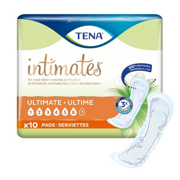 Tena TENA Incontinent Pad 16" L Regular Length, PK 10 54427